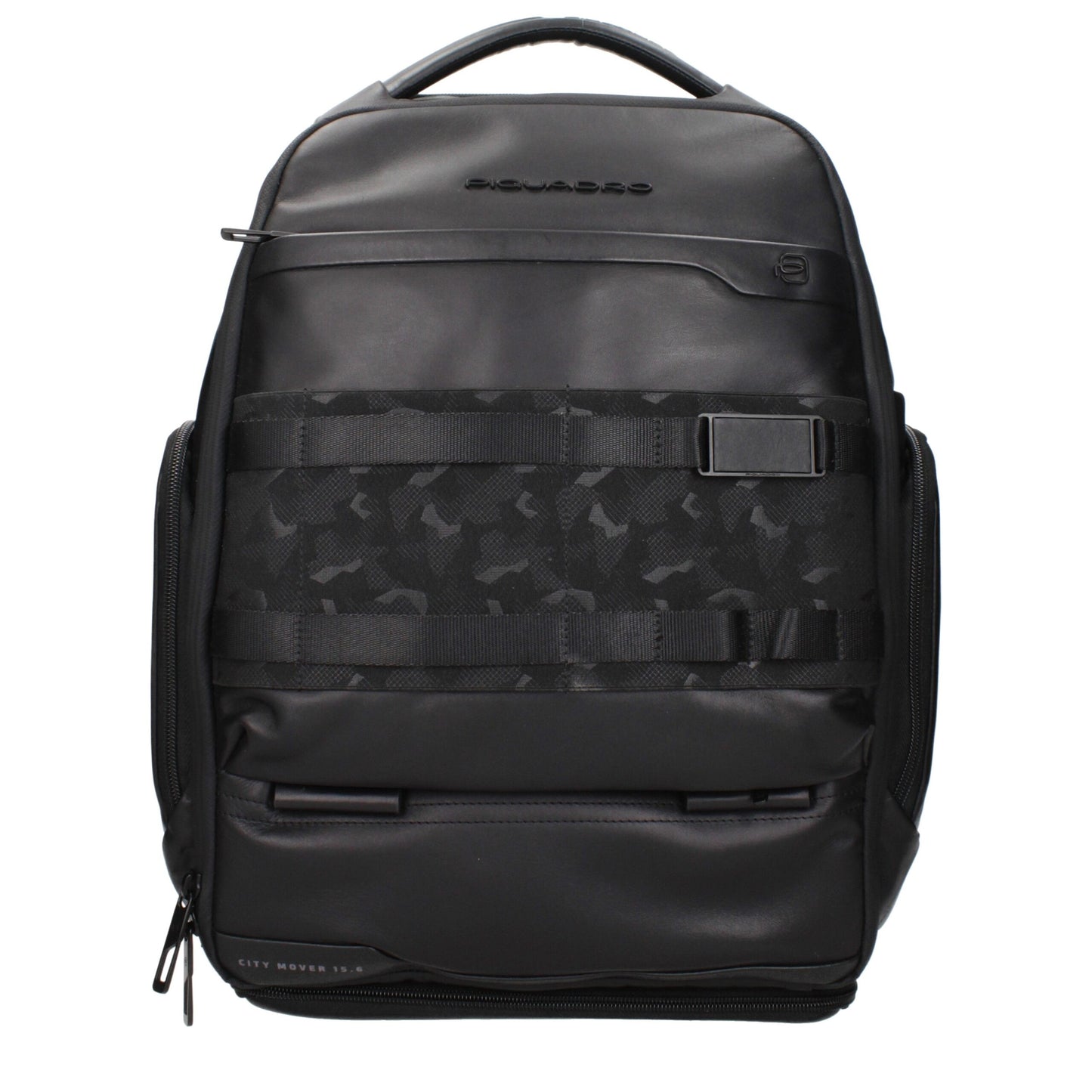 Piquadro Black Leather Backpacks