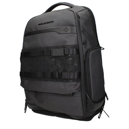 Piquadro Gray Fabric Backpacks