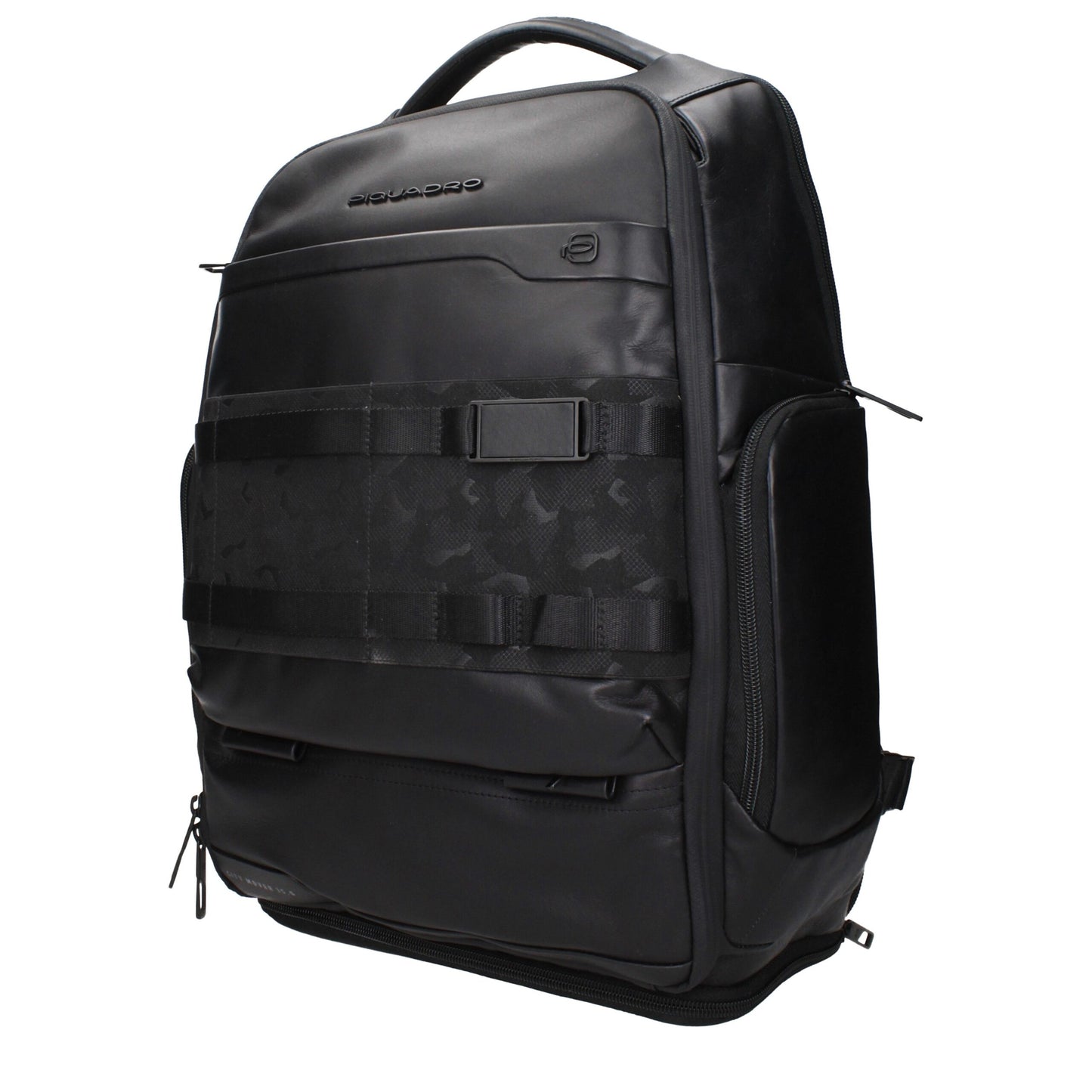 Piquadro Black Leather Backpacks