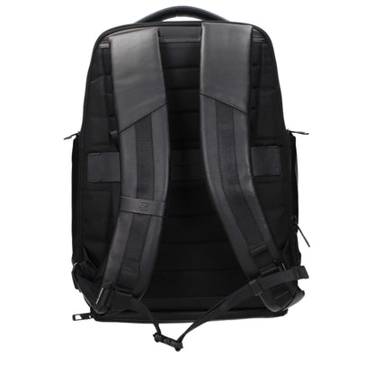 Piquadro Black Leather Backpacks