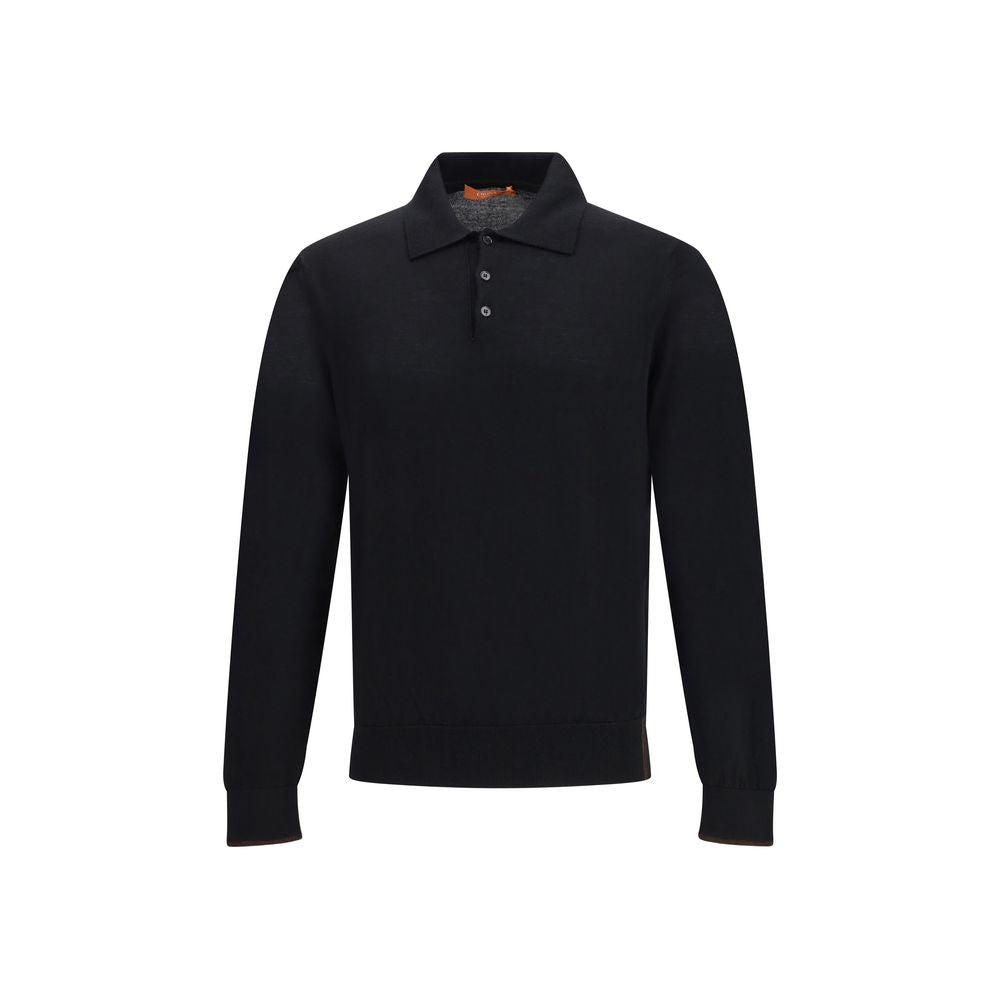 Cruna Knitted Long Sleeved Polo Shirt