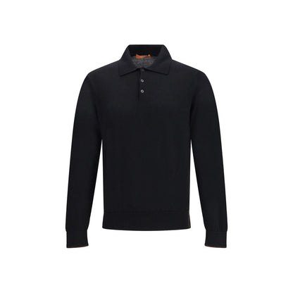 Cruna Knitted Long Sleeved Polo Shirt