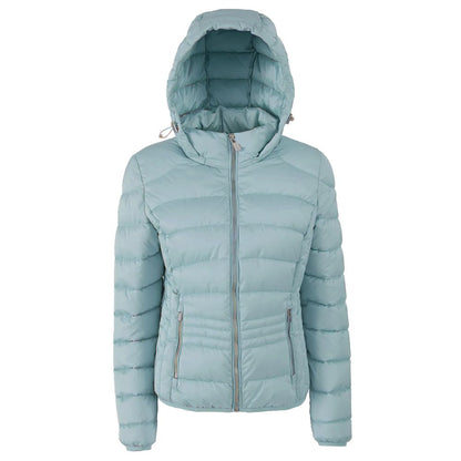 Yes Zee Blue Polyester Jackets & Coat