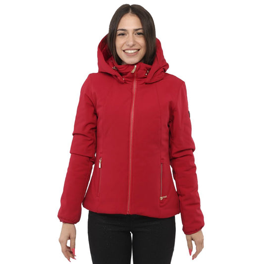 Yes Zee Red Nylon Jackets & Coat