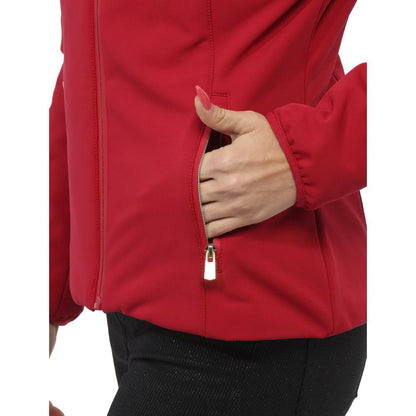 Yes Zee Red Nylon Jackets & Coat