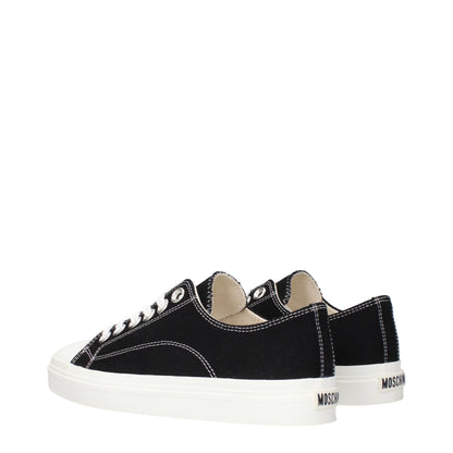 Moschino Black Fabric Low Tops