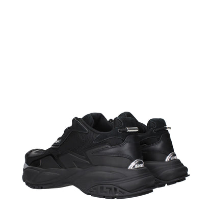 Versace Black Fabric Athletic Sneakers