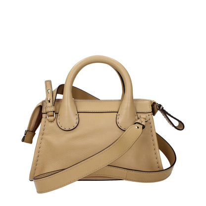 Chloé Beige Leather Handbags