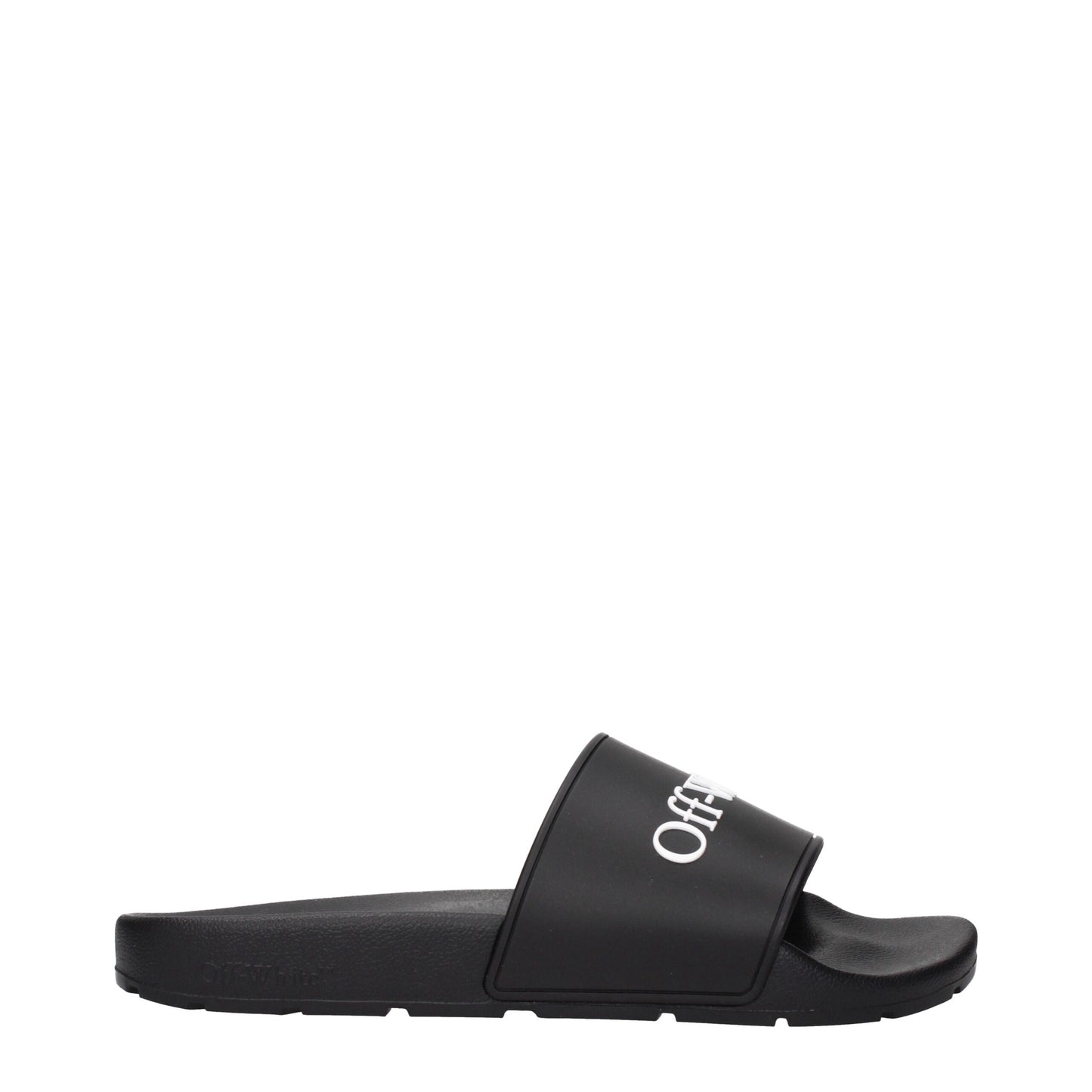 Off-White Black Cotton Slippers Sandals