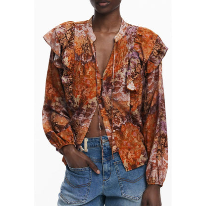Desigual Orange Viscose Shirt