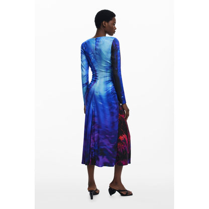 Desigual Blue Elastane Dress