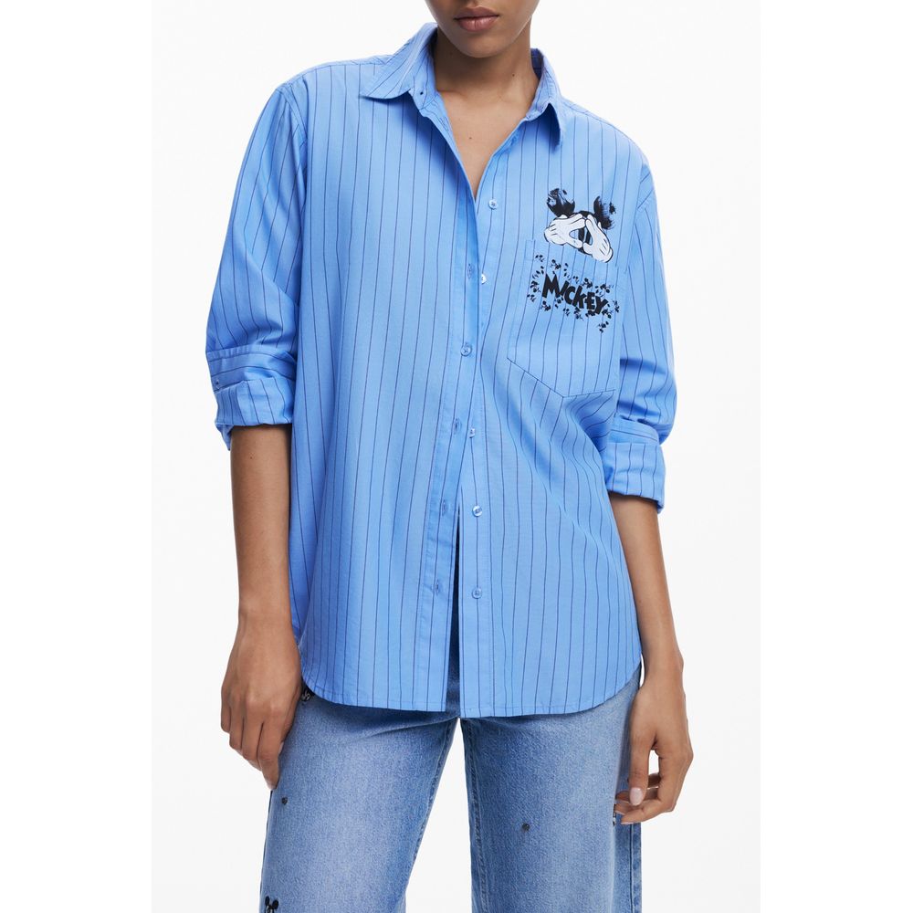 Desigual Blue Cotton Shirt