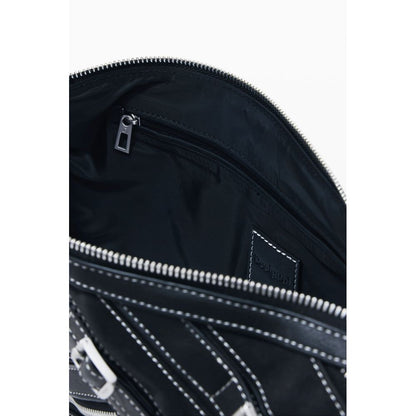 Desigual Nero Poliuretano Women Shoulder Bag