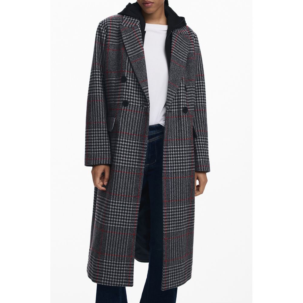 Desigual Gray Wool Jackets & Coat