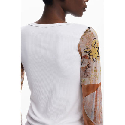 Desigual White Polyester Sweater