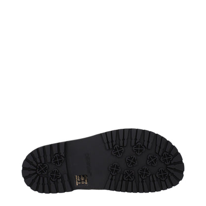 Off-White Green Fabric Flat Sandals