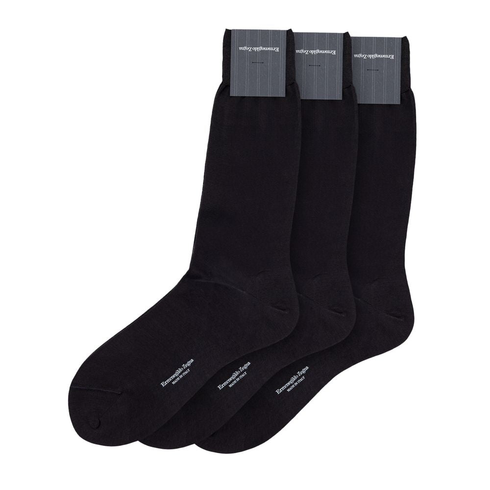 ZEGNA Gray Cotton Sock
