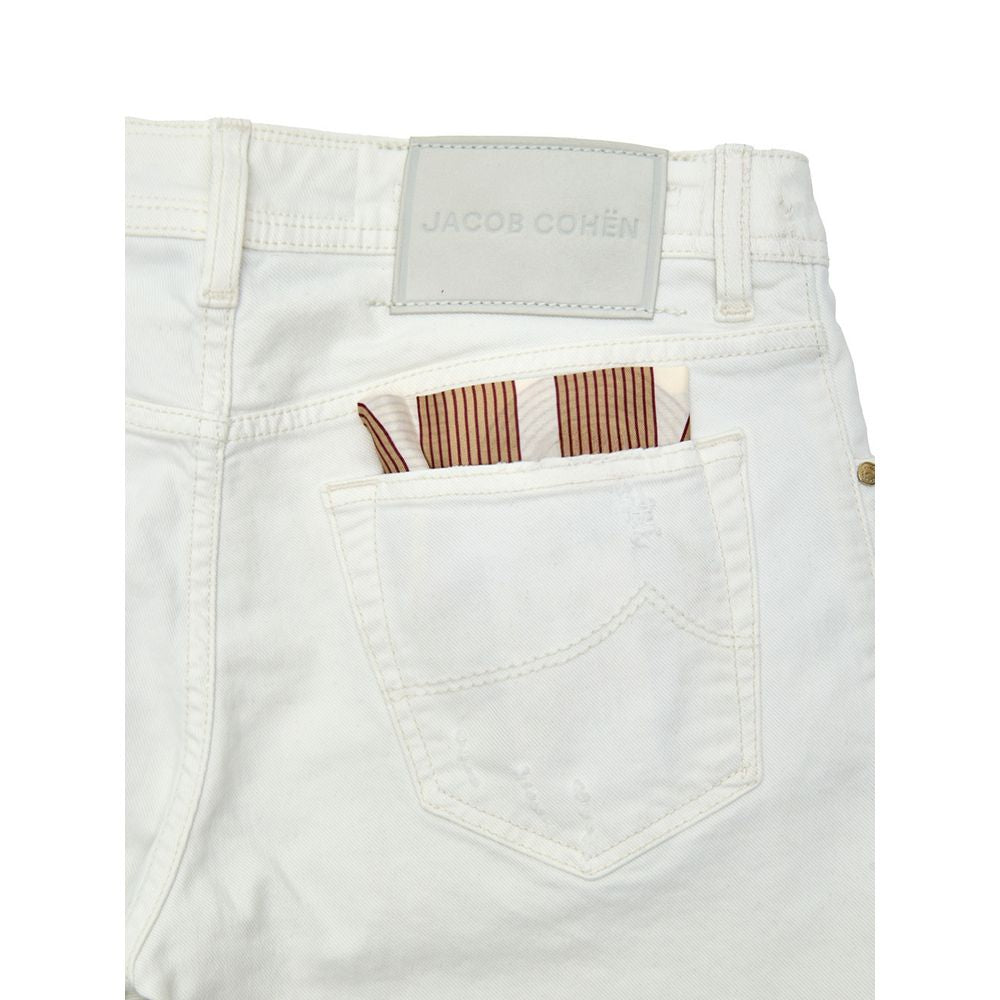 Jacob Cohen White Cotton Skinny Jean