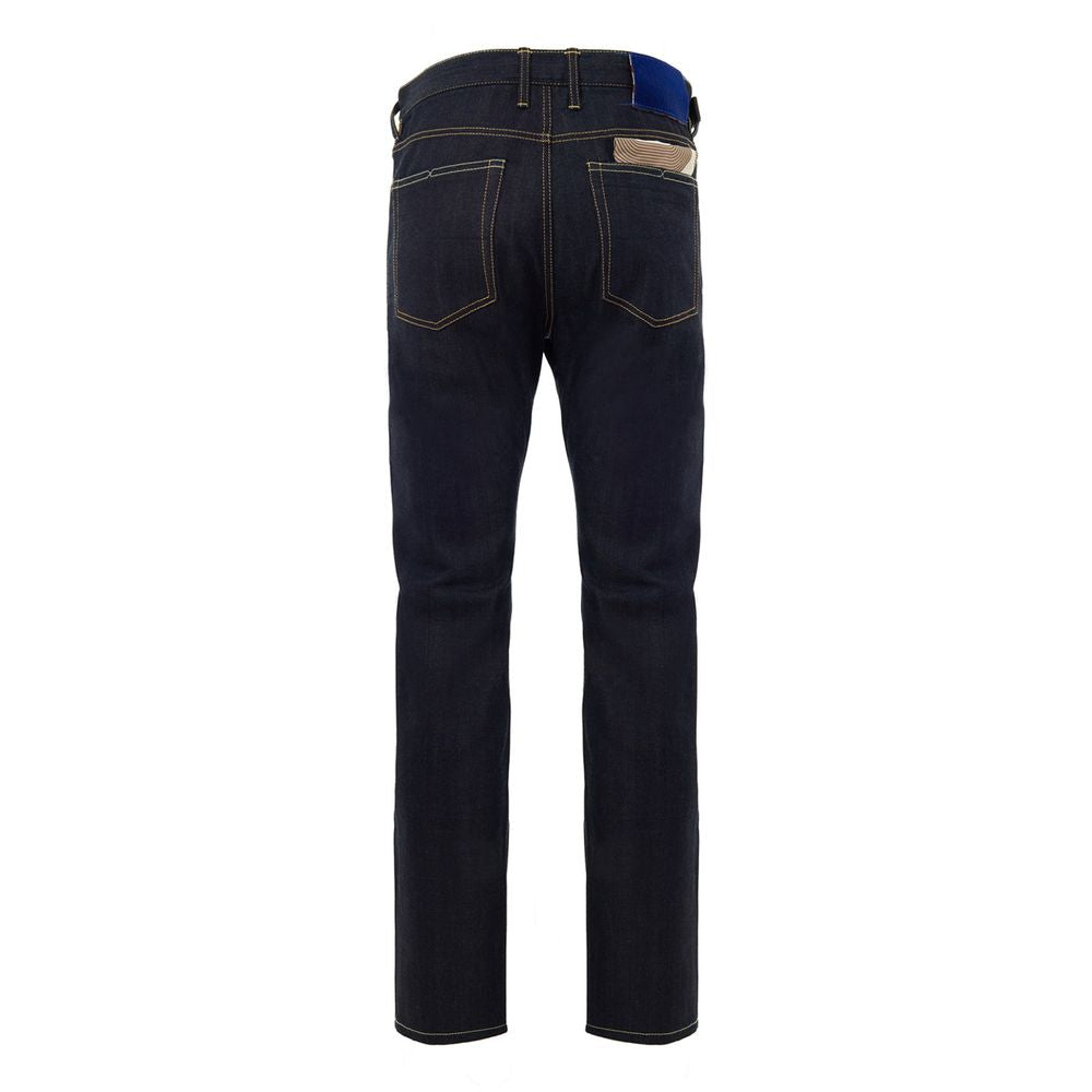 Jacob Cohen Blue Polyester Tapered Jean