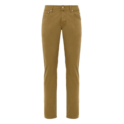 Jacob Cohen Yellow Cotton Skinny Pant