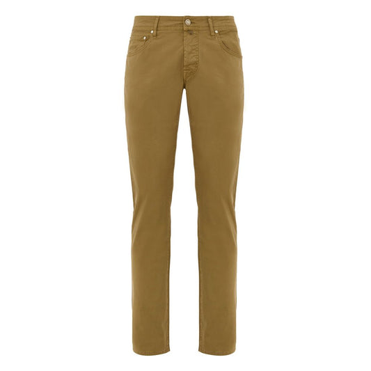 Jacob Cohen Yellow Cotton Skinny Pant
