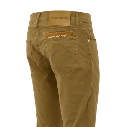 Jacob Cohen Yellow Cotton Skinny Pant