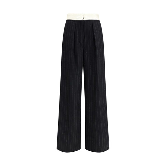 Forte_Forte Sartorial high-waisted pinstripe wool-blend Trousers
