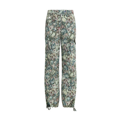 Ganni Printed Stretched Cotton Pants