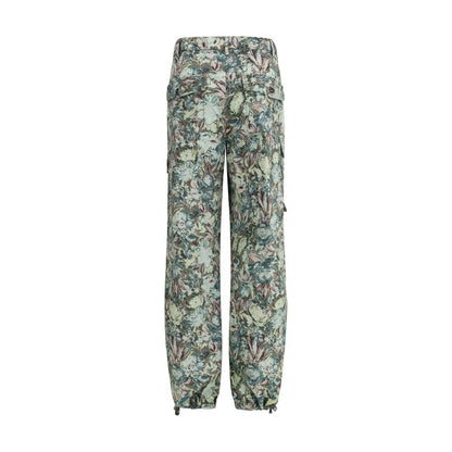 Ganni Printed Stretched Cotton Pants