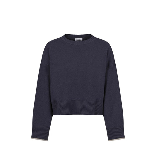 Brunello Cucinelli Blue Cashmere Cashmere Sweater