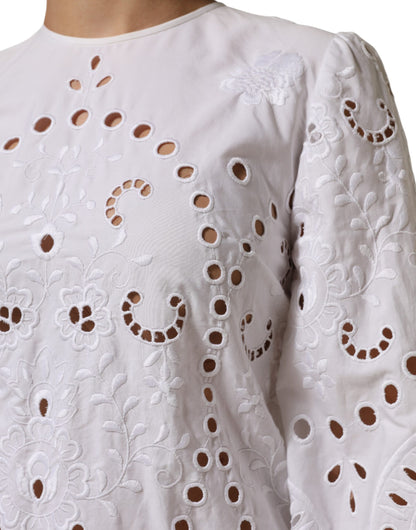 Dolce & Gabbana White Cut Out A-line Sheath Mini Dress