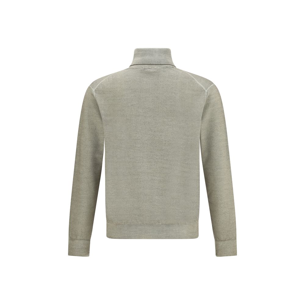 Cruciani Wool Green Turtleneck