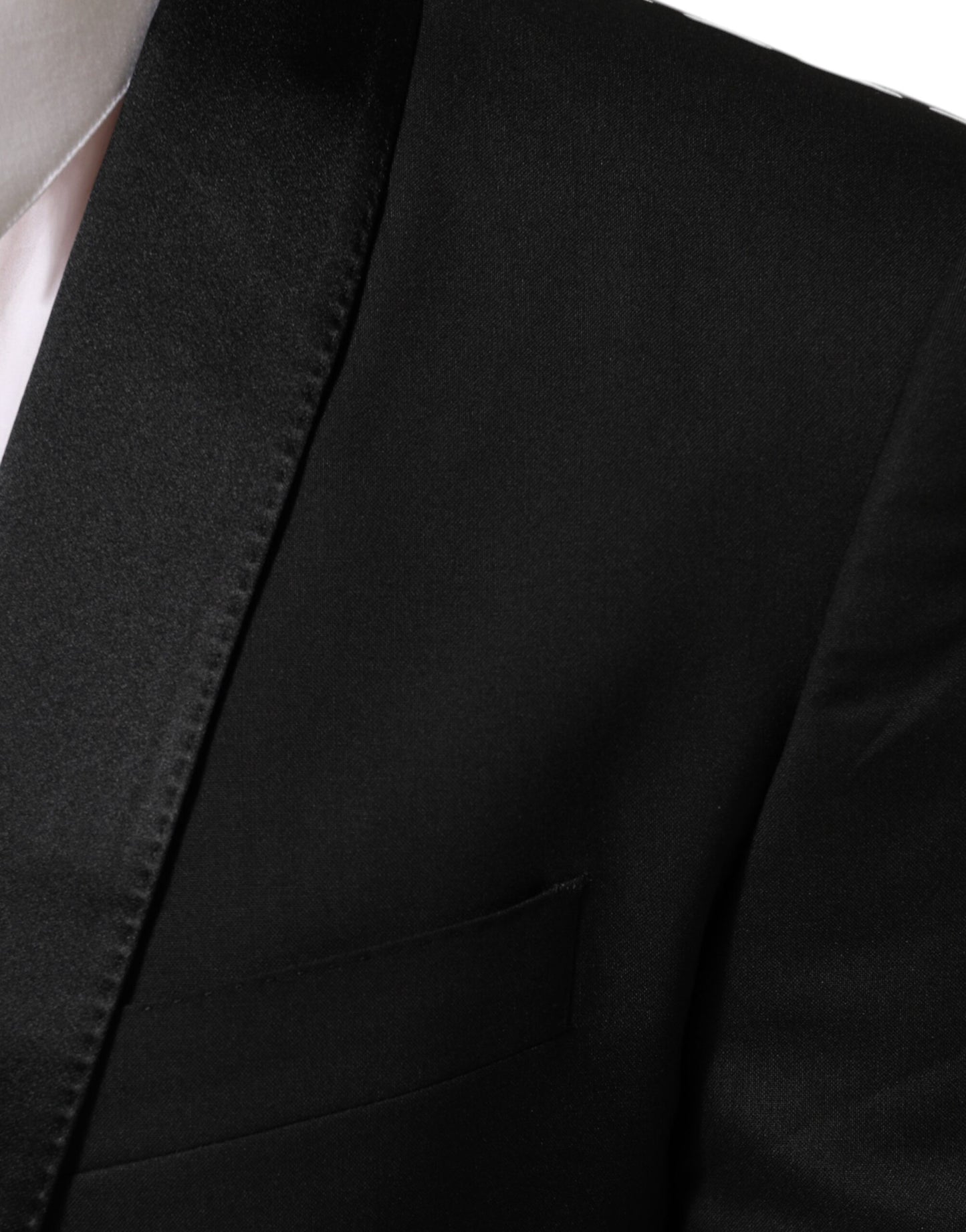 Dolce & Gabbana Black MARTINI 1 Button Suit Jacket Blazer