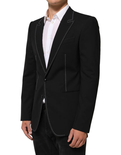 Dolce & Gabbana Black SICILIA 2 Buttons Suit Jacket Blazer