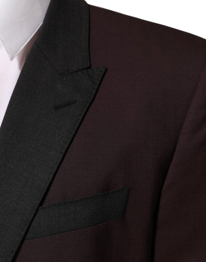 Dolce & Gabbana Maroon Wool 2 Buttons Suit Jacket Blazer