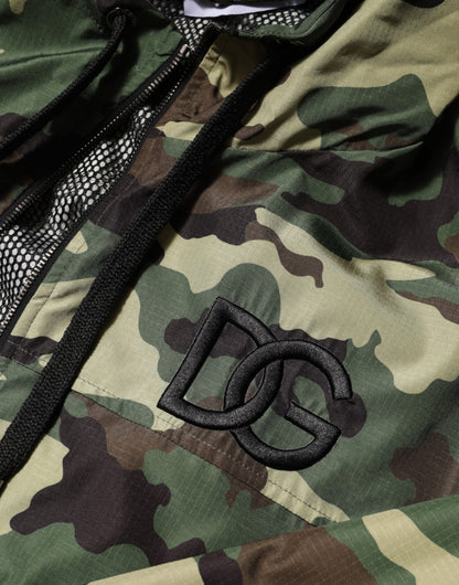 Dolce &amp; Gabbana Kapuzenpullover in Grün mit Tarnmuster