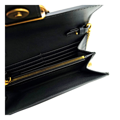 PINKO Black Leather Clutch Bags