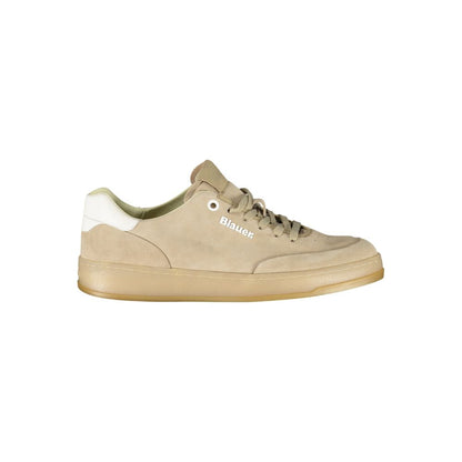 Blauer Beige Polyester Sneaker