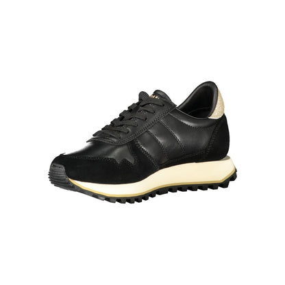 Blauer Black Leather Women Sneaker
