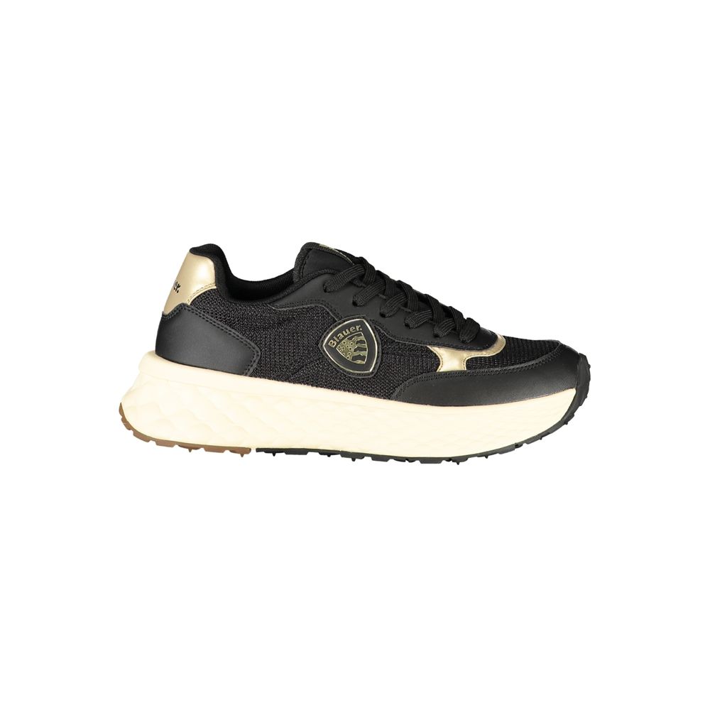 Blauer Black Leather Women Sneaker