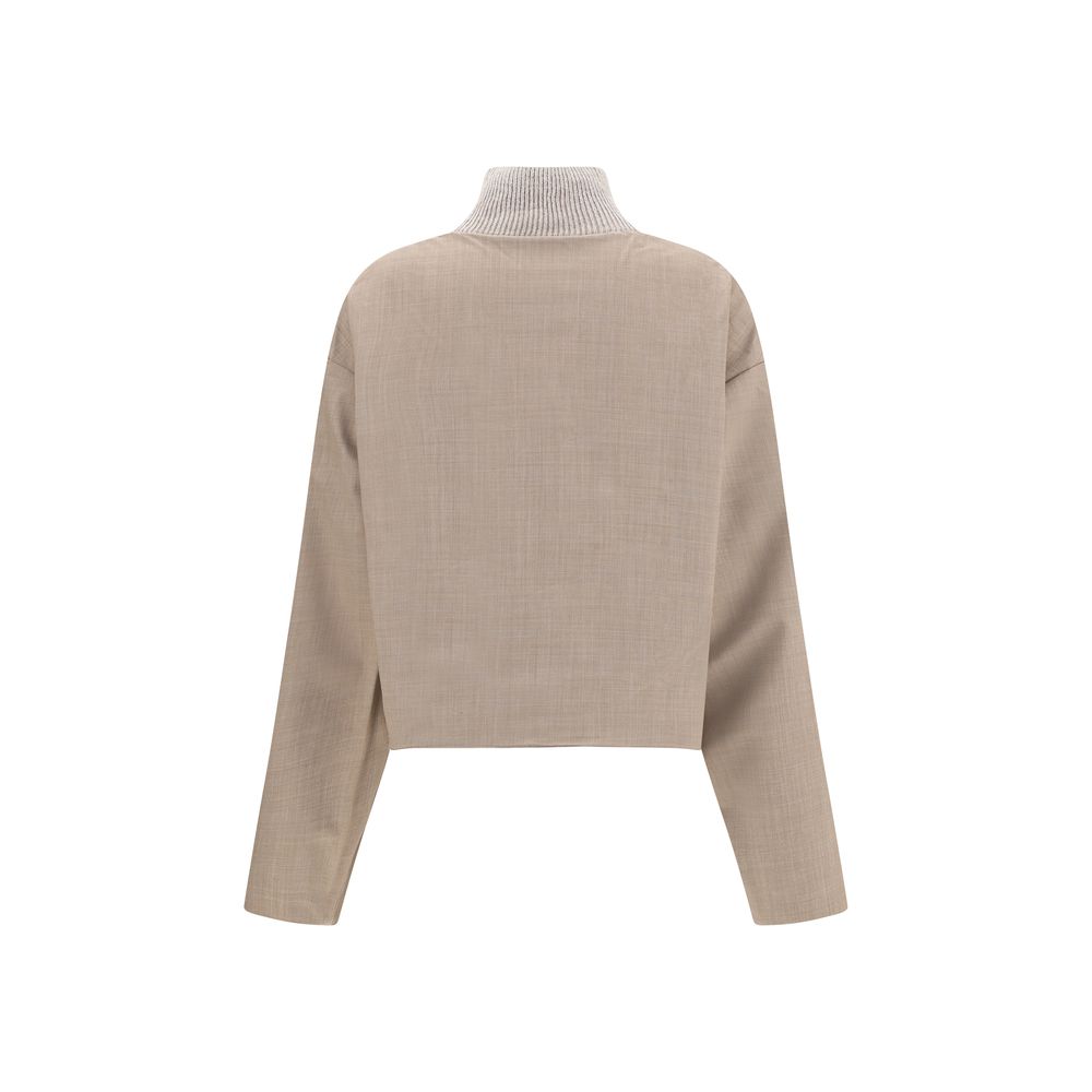 Fabiana Filippi Reversible Platinum Mohair Jacket
