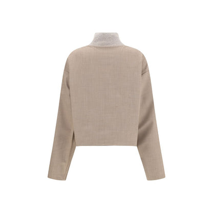 Fabiana Filippi Reversible Platinum Mohair Jacket