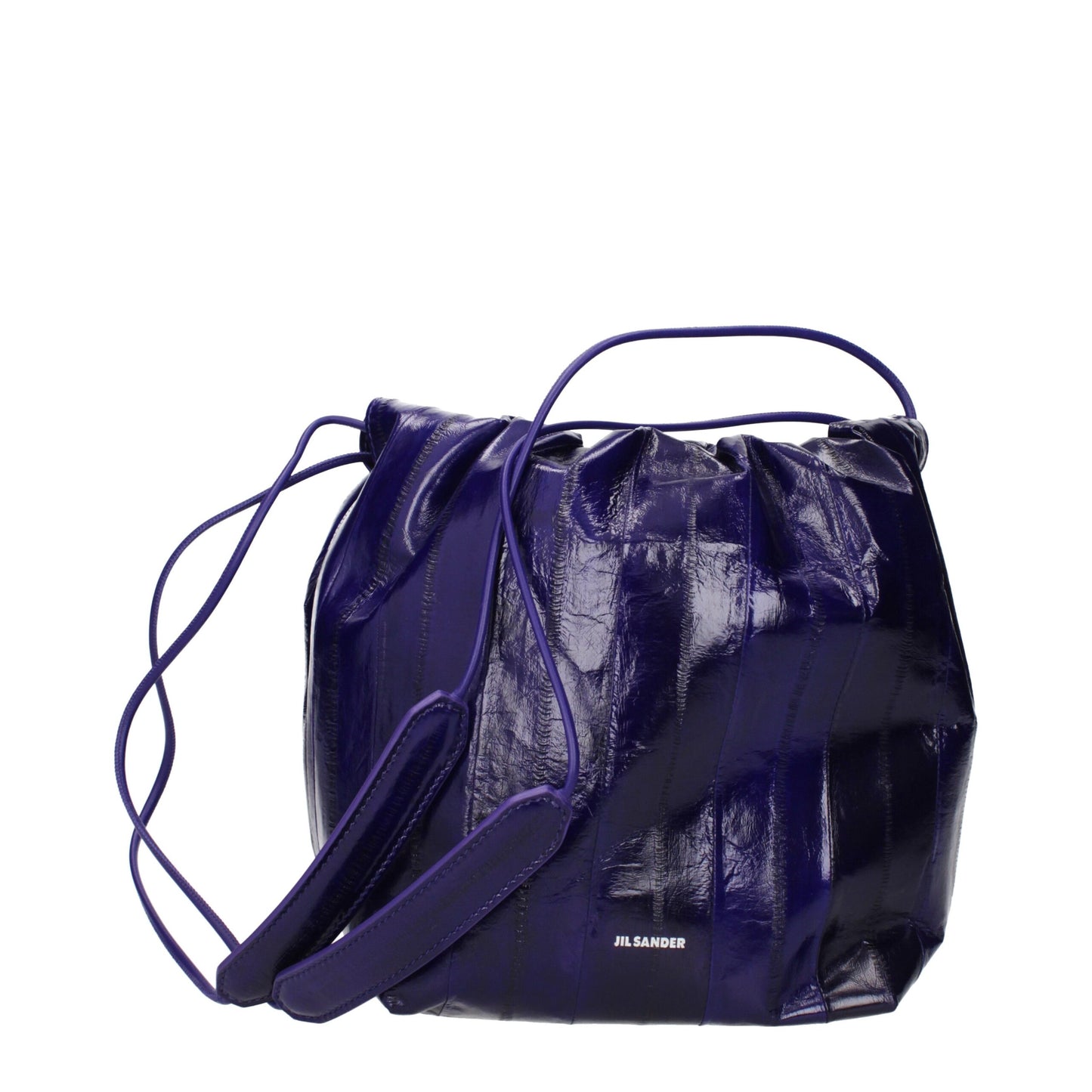 Jil Sander Purple Leather Shoulder Bags