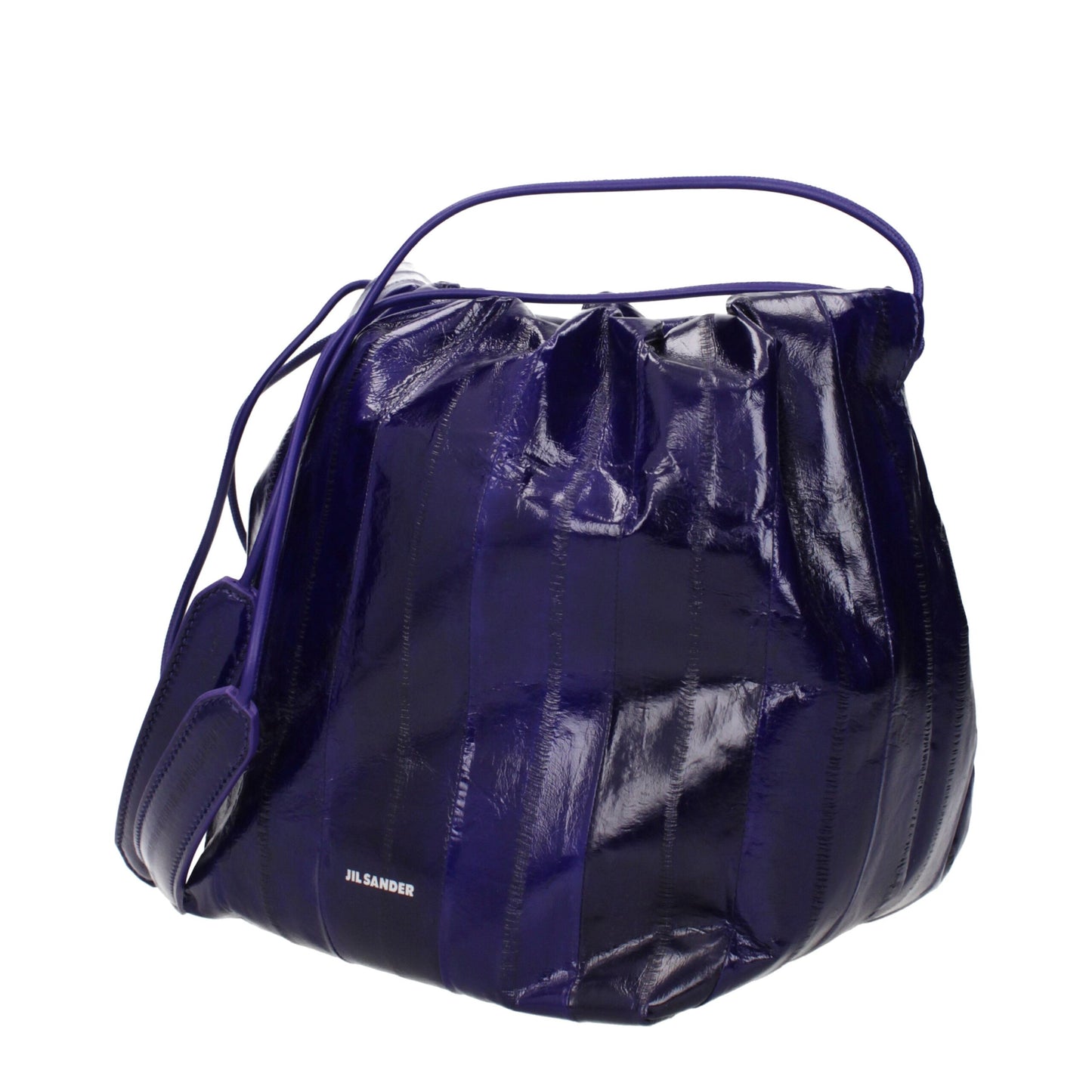 Jil Sander Purple Leather Shoulder Bags