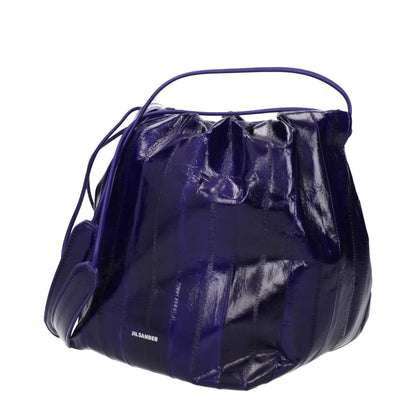 Jil Sander Purple Leather Shoulder Bags