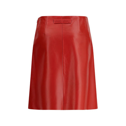 Miu Miu Nappa Leather Skirt