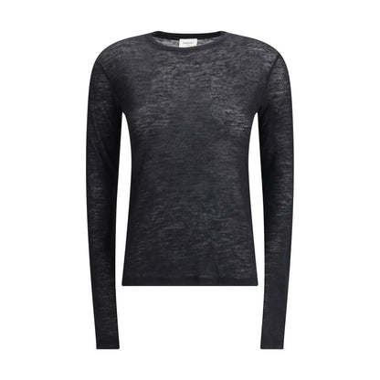 Saint Laurent Short-sleeved T-shirt in Cashmere and Silk