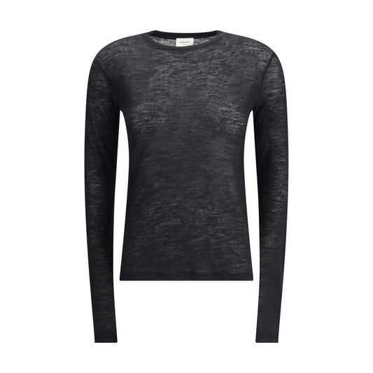 Saint Laurent Short-sleeved T-shirt in Cashmere and Silk