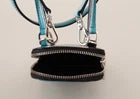 Dolce &amp; Gabbana Umhängegurt aus blauem Leder mit Kartenfach und Handytasche