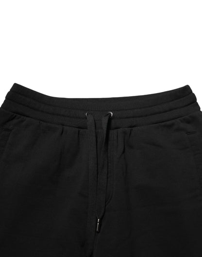 Dolce & Gabbana Black DG Logo Cotton Jogger Sweatpants Pants
